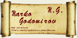 Marko Godomirov vizit kartica